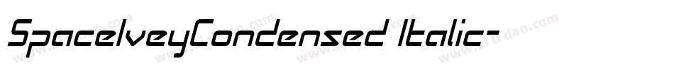 SpaceIveyCondensed Italic字体转换